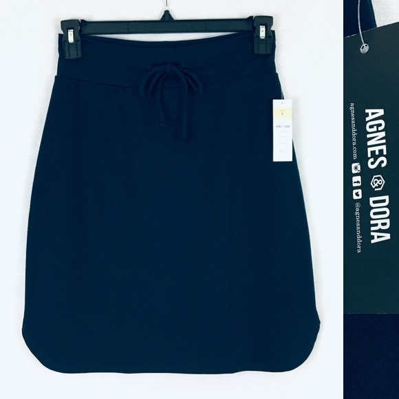 Agnes & Dora Dresses & Skirts - Agnes & Dora Navy Blue Live In A Line Casual Skirt